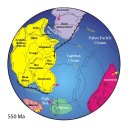 Earth's continents 550 million years ago